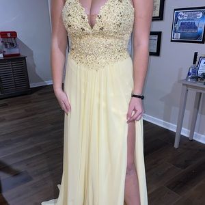 BE SOCIAL Yellow Prom Dress